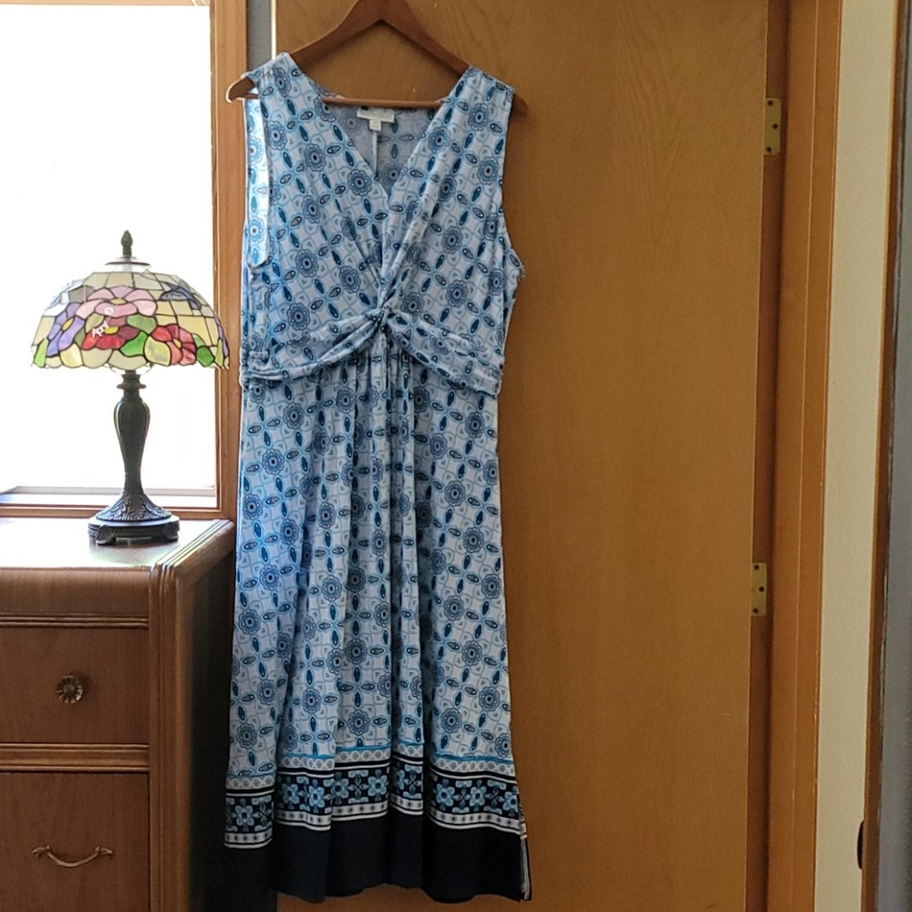 DANA BUCHMAN Blue Sleeveless Dress Size XL